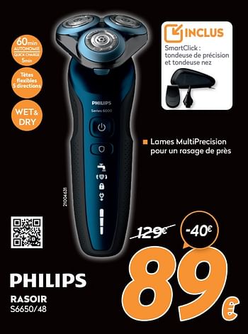 Promotions Philips rasoir s6650-48 - Philips - Valide de 16/11/2020 à 30/11/2020 chez Krefel