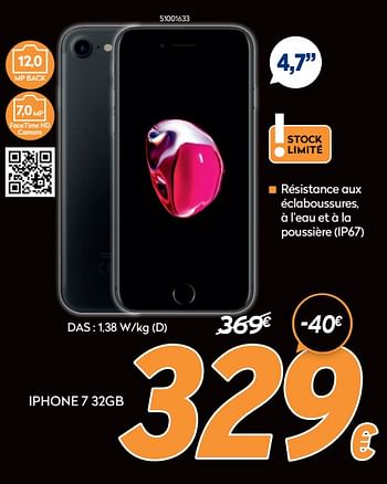 Promotions Apple iphone 7 32gb - Apple - Valide de 16/11/2020 à 30/11/2020 chez Krefel