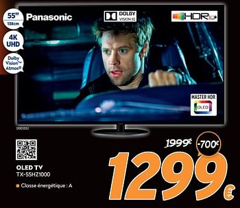 Promotions Panasonic oled tv tx-55hz1000 - Panasonic - Valide de 16/11/2020 à 30/11/2020 chez Krefel
