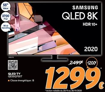 Promotions Samsung qled tv qe55q700t - Samsung - Valide de 16/11/2020 à 30/11/2020 chez Krefel