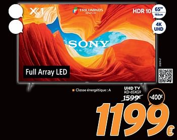 Promotions Sony uhd tv kd-65xg9 - Sony - Valide de 16/11/2020 à 30/11/2020 chez Krefel