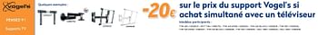 Promotions Supports tv -20€ - Vogels - Valide de 16/11/2020 à 30/11/2020 chez Krefel