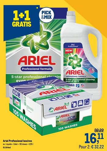 Promoties Ariel professional lessives liquide - color - Ariel - Geldig van 18/11/2020 tot 01/12/2020 bij Makro