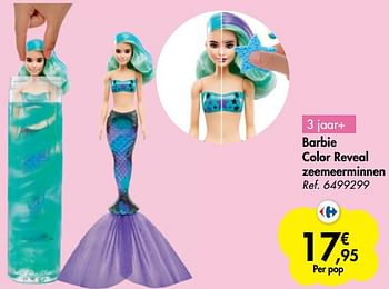 Promoties Barbie color reveal zeemeerminnen - Mattel - Geldig van 21/10/2020 tot 06/12/2020 bij Carrefour