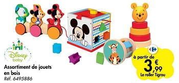Promotions Assortiment de jouets en bois - Disney Baby - Valide de 21/10/2020 à 06/12/2020 chez Carrefour