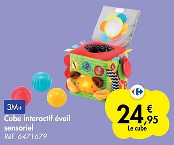 Promotions Cube interactif éveil sensoriel - Vtech - Valide de 21/10/2020 à 06/12/2020 chez Carrefour
