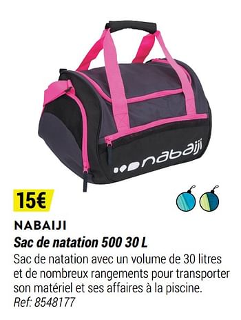 Promotions Nabaiji sac de natation 500 - Nabaiji - Valide de 12/11/2020 à 06/12/2020 chez Decathlon