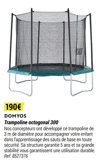 verschil Draai vast Meenemen Domyos Domyos trampoline octogonal 300 - Promotie bij Decathlon
