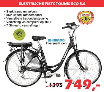 Promoties Elektrische fiets tounis eco 3.0 - Tounis - Geldig van 30/10/2020 tot 06/12/2020 bij Itek