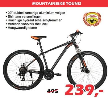 Promoties Mountainbike tounis - Tounis - Geldig van 30/10/2020 tot 06/12/2020 bij Itek