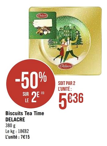 Promotions Biscuits tea time delacre - Delacre - Valide de 09/11/2020 à 22/11/2020 chez Super Casino