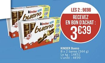 Promotions Kinder bueno - Kinder - Valide de 09/11/2020 à 22/11/2020 chez Super Casino