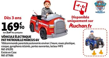 Promo MOTO ÉLECTRIQUE PAT'PATROUILLE chez Auchan