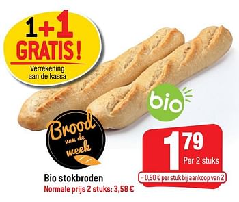Promoties Bio stokbroden - Huismerk - Smatch - Geldig van 18/11/2020 tot 24/11/2020 bij Smatch