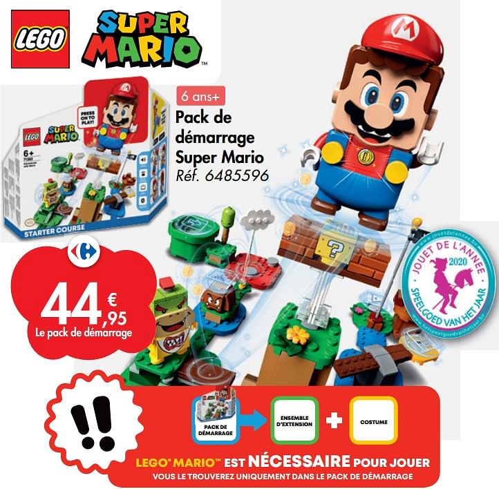 Lego Pack de d marrage super mario En promotion chez Carrefour