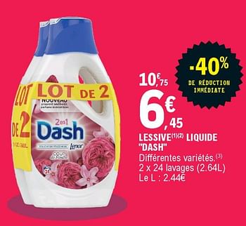 Dash Lessive liquide dash - En promotion chez E.Leclerc