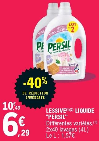 Persil Lessive liquide persil - En promotion chez E.Leclerc