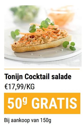 Promoties Tonijn cocktail salade - Huismerk - Budgetslager - Geldig van 18/11/2020 tot 24/11/2020 bij Budgetslager