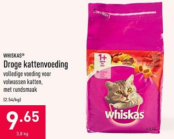Promoties Droge kattenvoeding - Whiskas - Geldig van 27/11/2020 tot 04/12/2020 bij Aldi
