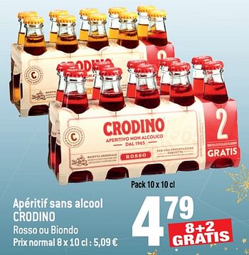 Promotions Apéritif sans alcool crodino - Crodino - Valide de 18/11/2020 à 24/11/2020 chez Smatch