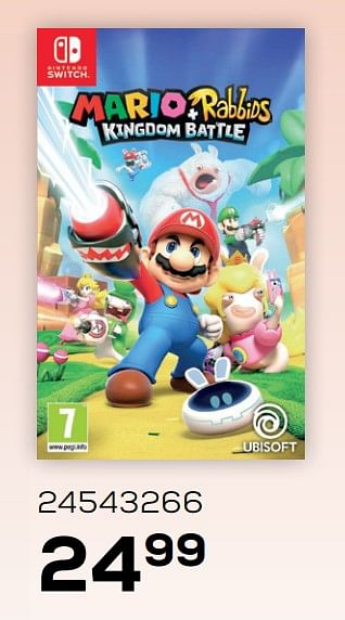 Promoties Mario + rabbids kingdom battle - Ubisoft - Geldig van 28/10/2020 tot 08/12/2020 bij Supra Bazar