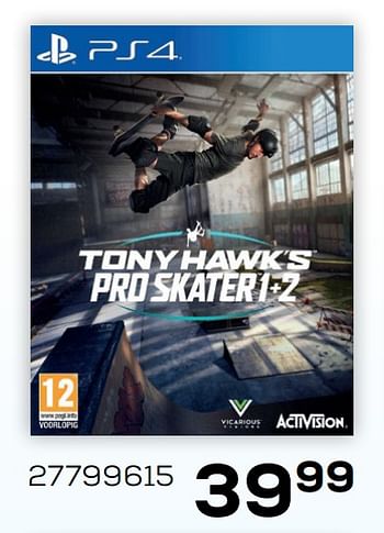 Promoties Ps4 tony hawk`s pro skater 1+2 - Activision - Geldig van 28/10/2020 tot 08/12/2020 bij Supra Bazar