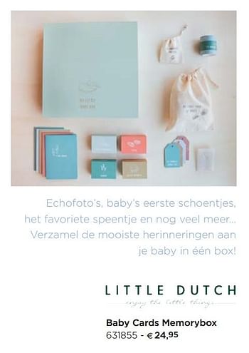 Promoties Baby cards memorybox - Little Dutch - Geldig van 10/11/2020 tot 31/12/2020 bij Dreambaby