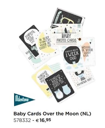 Promoties Baby cards over the moon - Milestone - Geldig van 10/11/2020 tot 31/12/2020 bij Dreambaby
