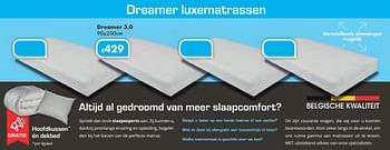 Promoties Dreamer 3.0 - Huismerk - O & O Trendy Wonen - Geldig van 16/11/2020 tot 07/12/2020 bij O & O Trendy Wonen