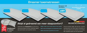 Promoties Dreamer 5.0 - Huismerk - O & O Trendy Wonen - Geldig van 16/11/2020 tot 07/12/2020 bij O & O Trendy Wonen