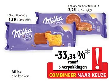 Promoties Milka alle koeken - Milka - Geldig van 18/11/2020 tot 01/12/2020 bij Colruyt
