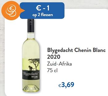 Promotions Blygedacht chenin blanc 2020 zuid-afrika - Vins blancs - Valide de 18/11/2020 à 01/12/2020 chez OKay