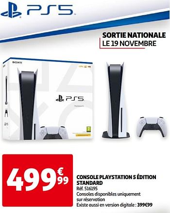 Console PlayStation 5 - édition standard SONY INTERACTIVE : la console à  Prix Carrefour