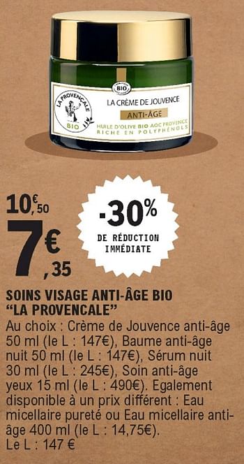 L'eau micellaire anti-âge BIO, La Provençale BIO (400 ml)