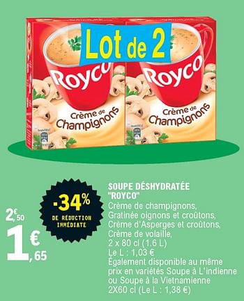 Royco Soupe déshydratée royco - En promotion chez E.Leclerc