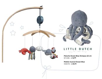 Promotions Peluche ocean blue octopus - Little Dutch - Valide de 10/11/2020 à 31/12/2020 chez Dreambaby