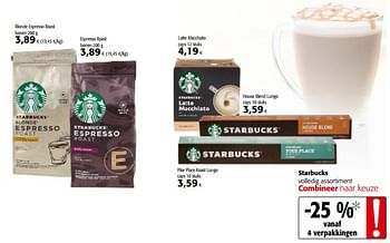 Promoties Starbucks volledig assortiment - Starbucks - Geldig van 18/11/2020 tot 01/12/2020 bij Colruyt