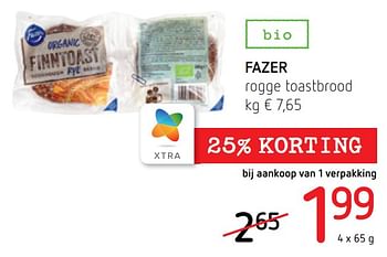 Promoties Fazer rogge toastbrood - Fazer - Geldig van 19/11/2020 tot 02/12/2020 bij Spar (Colruytgroup)