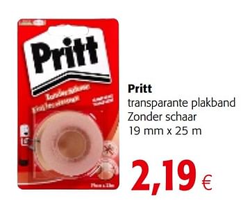 minimum Janice Paar Pritt Pritt transparante plakband zonder schaar - Promotie bij Colruyt