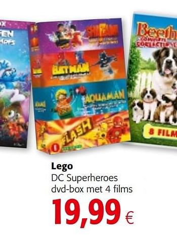 Promoties Lego dc superheroes dvd-box met 4 films - Huismerk - Colruyt - Geldig van 18/11/2020 tot 01/12/2020 bij Colruyt