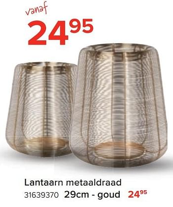 Promoties Lantaarn metaaldraad goud - Huismerk - Euroshop - Geldig van 17/11/2020 tot 31/12/2020 bij Euro Shop