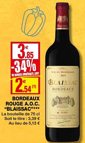 Vin rouge Bordeaux Blaissac