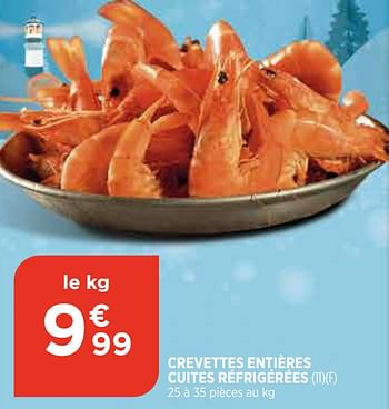 Promoties Crevettes entières cuites réfrigérées - Huismerk - Bi1 - Geldig van 25/11/2020 tot 07/12/2020 bij Bi1