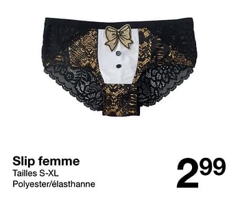 Promoties Slip femme - Huismerk - Zeeman  - Geldig van 21/11/2020 tot 27/11/2020 bij Zeeman