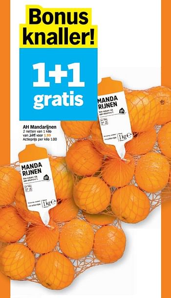 Promoties Ah mandarijnen - Huismerk - Albert Heijn - Geldig van 23/11/2020 tot 29/11/2020 bij Albert Heijn