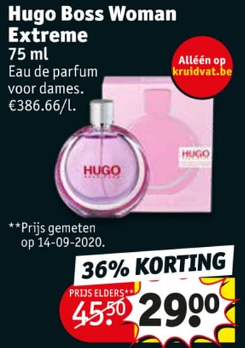 Promoties Hugo boss woman extreme edp - Hugo Boss - Geldig van 24/11/2020 tot 06/12/2020 bij Kruidvat