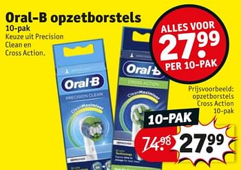 Promotions Opzetborstels cross action - Oral-B - Valide de 24/11/2020 à 06/12/2020 chez Kruidvat