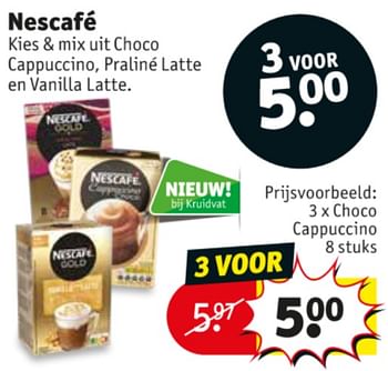 Promoties Choco cappuccino - Nescafe - Geldig van 24/11/2020 tot 06/12/2020 bij Kruidvat