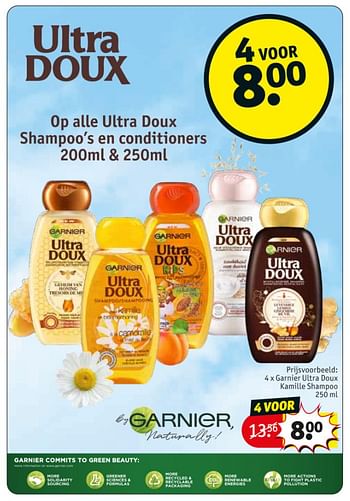 Promoties Garnier ultra doux kamille shampoo - Garnier - Geldig van 24/11/2020 tot 06/12/2020 bij Kruidvat