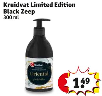zelfstandig naamwoord Gemarkeerd kalligrafie Huismerk - Kruidvat Kruidvat limited edition black zeep - Promotie bij  Kruidvat